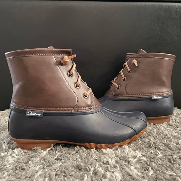 NIB Skechers Mid Lace-Up Duck Boots - Picture 4 of 10